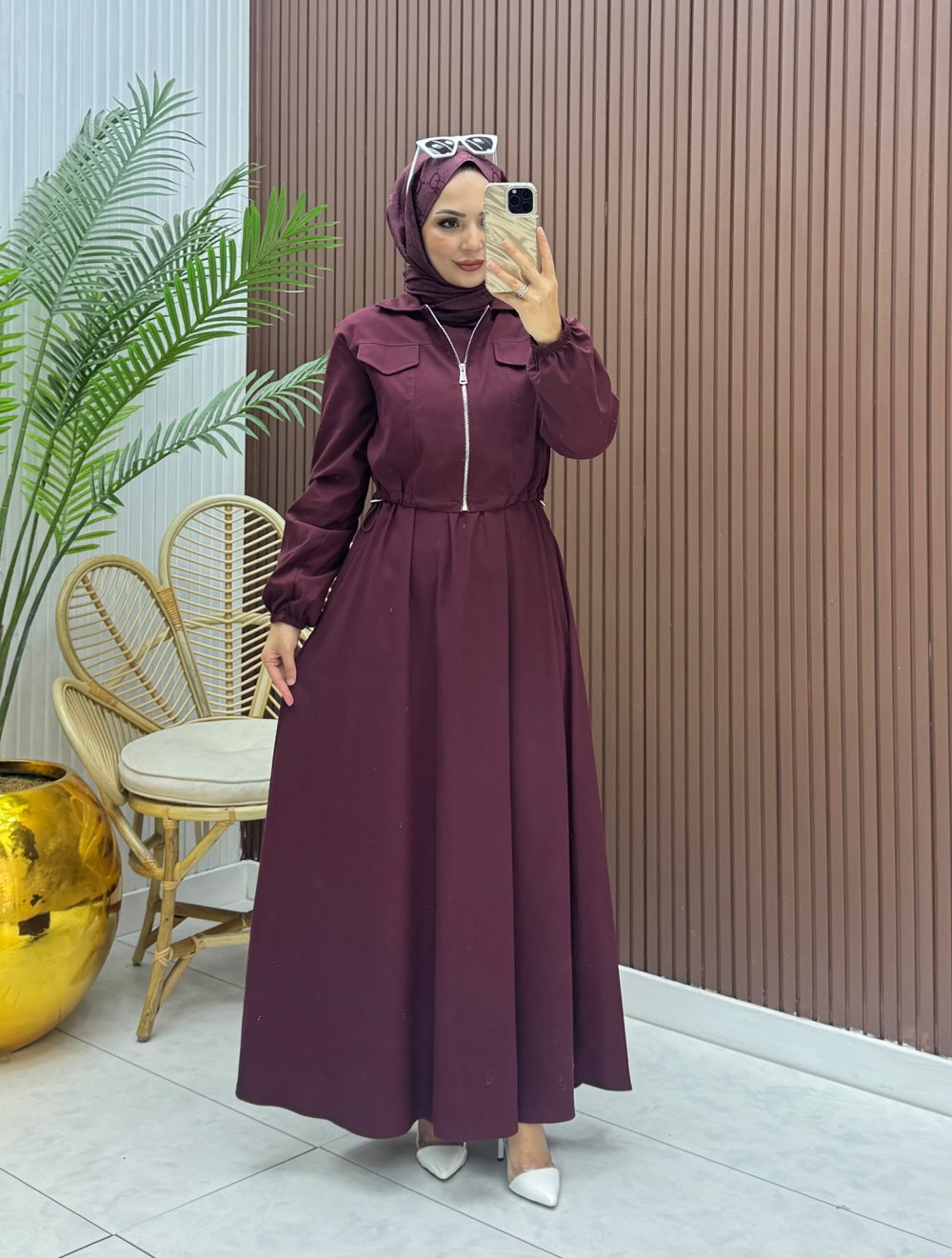 Bordo Ceketli Etekli İkili Takım